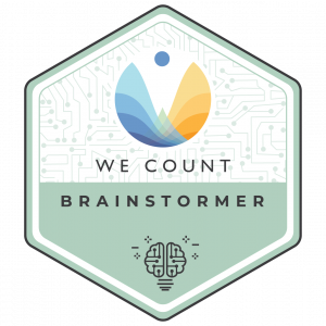We Count Brainstormer badge